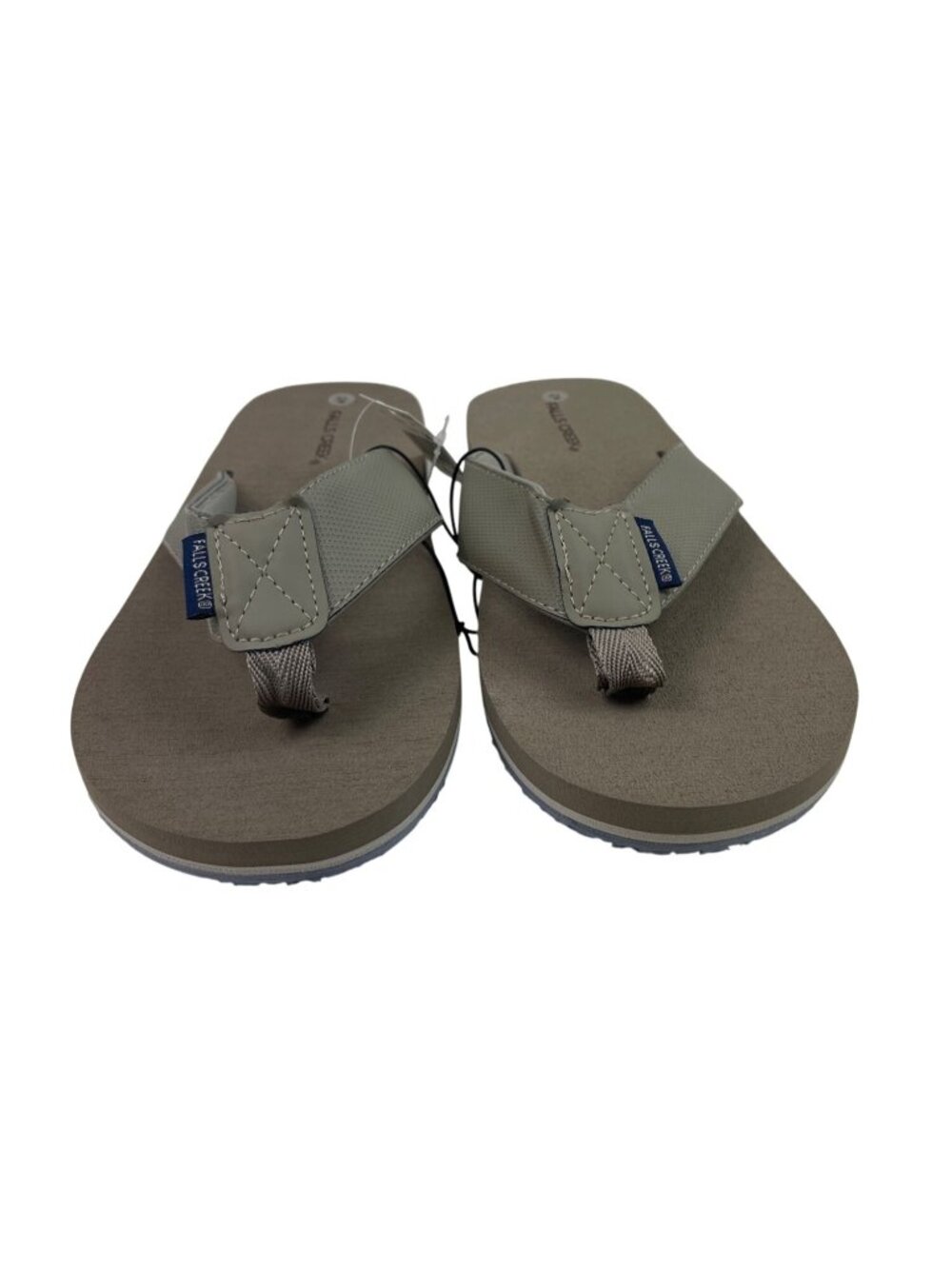 Falls Creek Mens Size Medium (7-8) Taupe Flip Flops Sandals - Picture 2 of 9